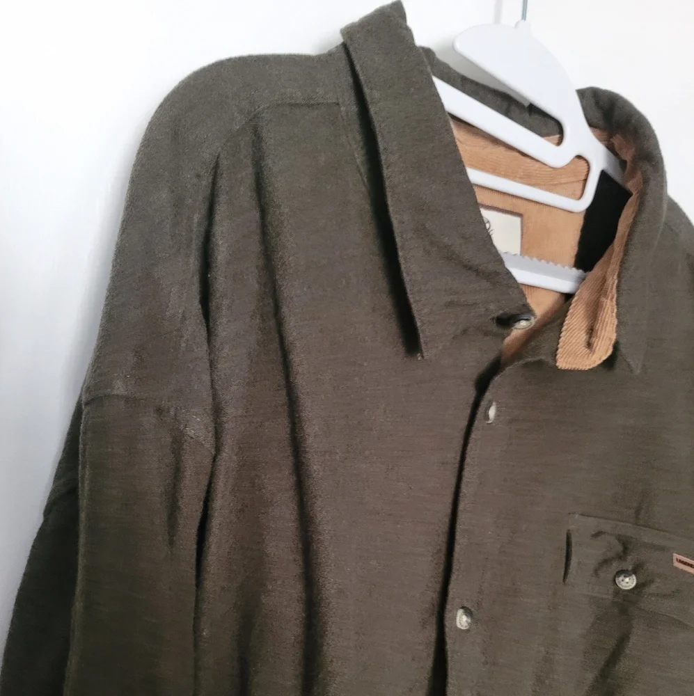 Legendary‎ Whitetails Flannel Button Down Overshirt Size XLT Green - Picture 6 of 12